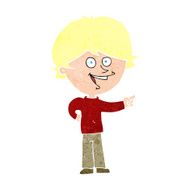 cartoon boy laughing and pointing N12