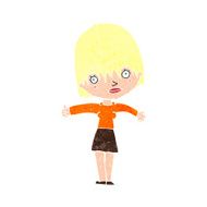 cartoon curious woman N73