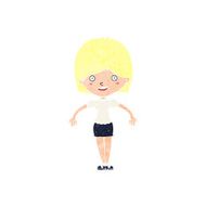 cartoon happy woman N309