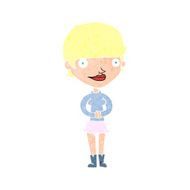 cartoon friendly woman N81