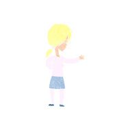 cartoon woman gesturing N34