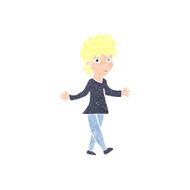 cartoon woman shrugging shoulders N560