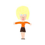cartoon annoyed woman N227