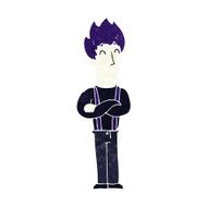 cartoon happy vampire man N34