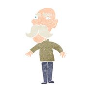 cartoon angry old man N175