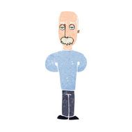 cartoon annoyed balding man N12