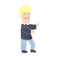 cartoon grumpy man N25