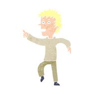 cartoon happy man pointing N68