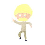 cartoon seventies style man disco dancing N12