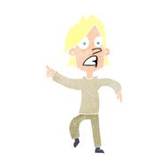 cartoon worried man pointing N34