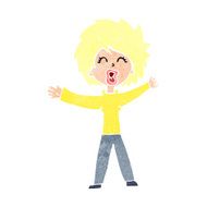 Cartoon Woman Shouting N15