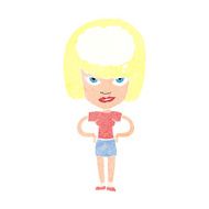cartoon woman thinking N52