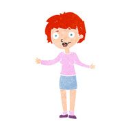 cartoon confused woman N132