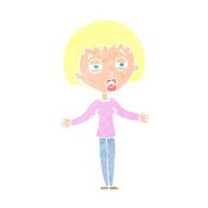 cartoon suspicious woman N23