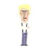 cartoon angry man N126