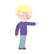Cartoon Man Pointing N241