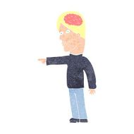cartoon clever man pointing N12