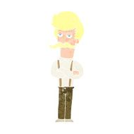Cartoon Man With Mustache N121