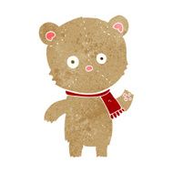 cartoon waving teddy bear N37