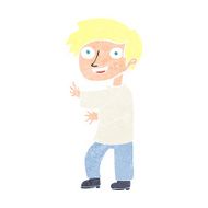 cartoon excited boy N178