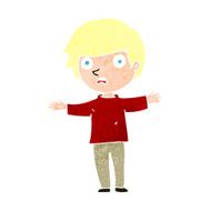 cartoon worried boy N37