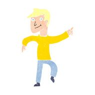 cartoon happy man pointing N69