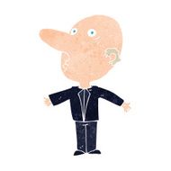 cartoon confused middle aged man N11