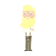 cartoon serious man with beard N23