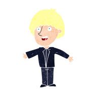 cartoon happy man N564