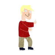 cartoon happy man N565