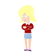 cartoon angry woman N21