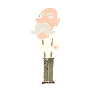 cartoon angry old man N177
