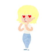 cartoon woman in love N136