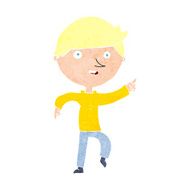 cartoon happy pointing N12