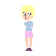 cartoon pretty woman N331