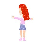 cartoon woman pointing N248