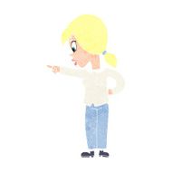 cartoon enthusiastic woman pointing N12