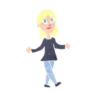 cartoon woman with no worries N45