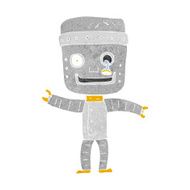 cartoon funny old robot N11