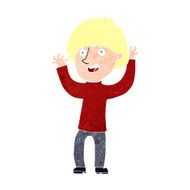 cartoon happy boy laughing N36