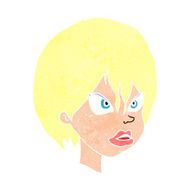 cartoon annoyed woman N228