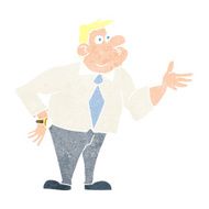 cartoon businessman asking question N11