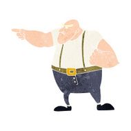 cartoon angry tough guy pointing N11