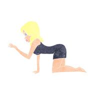 cartoon woman on all fours N24