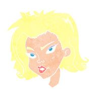 cartoon female face N172