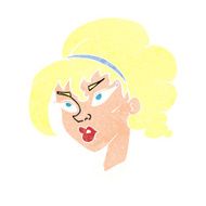 cartoon pretty woman N332