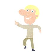 cartoon happy man dancing N41