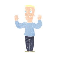 cartoon man surrendering N17