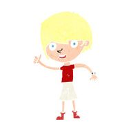 cartoon boy with positive attitude N25