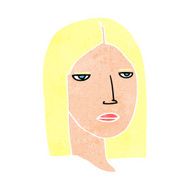 cartoon serious woman N23